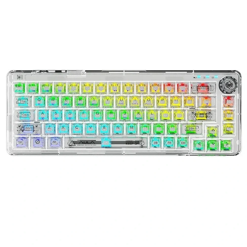AULA F68 68-Key Tri-Mode Wireless RGB Hot-Swap Mechanical Keyboard